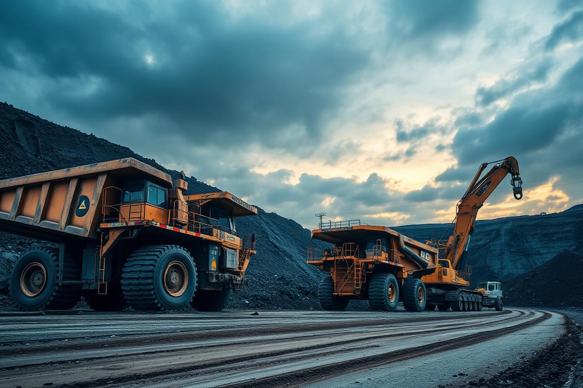 Mining operation with heavy trucks — spare parts for mining fleets